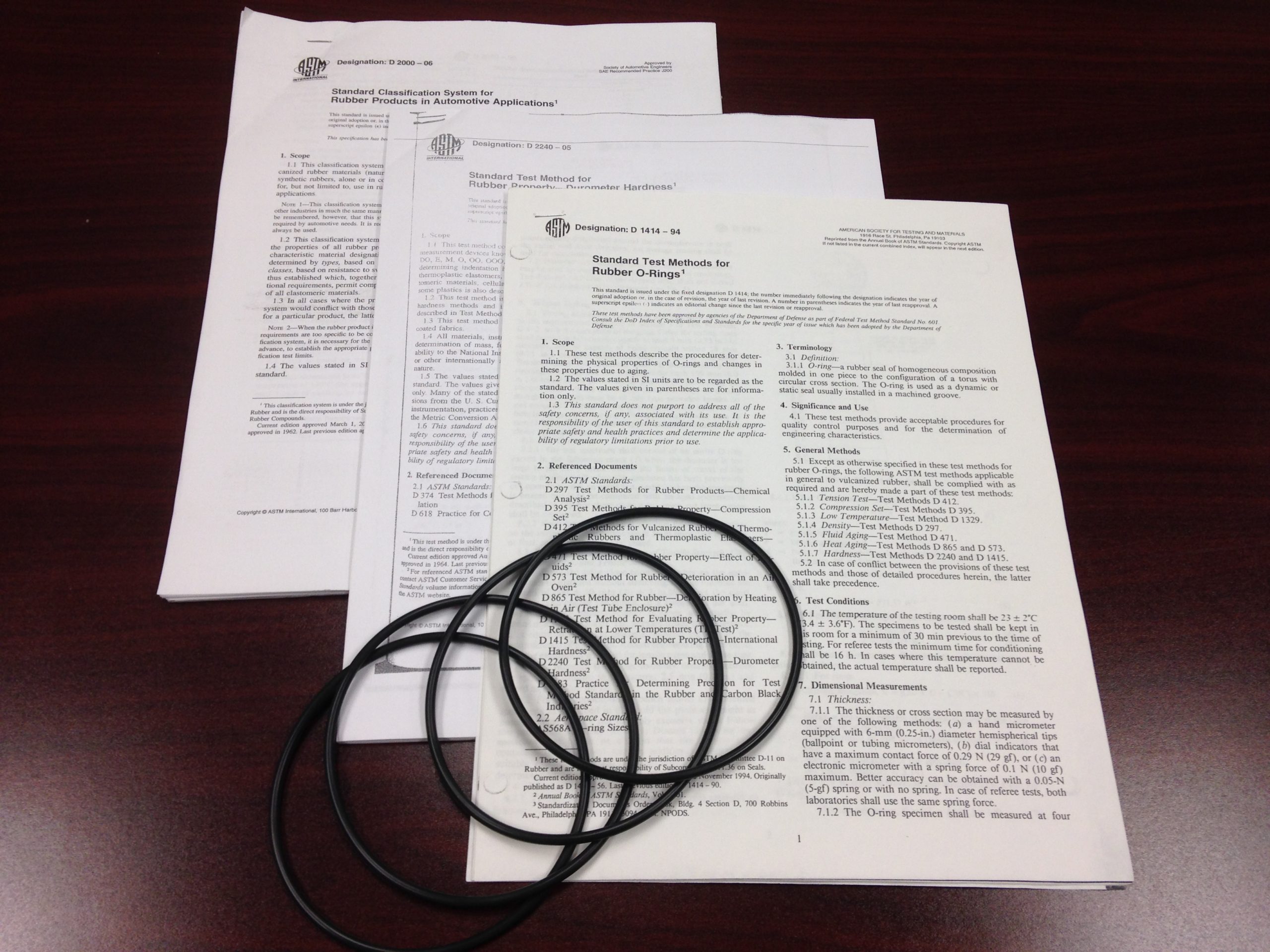 ASTM Specifications for O-Rings and Rubber Seals